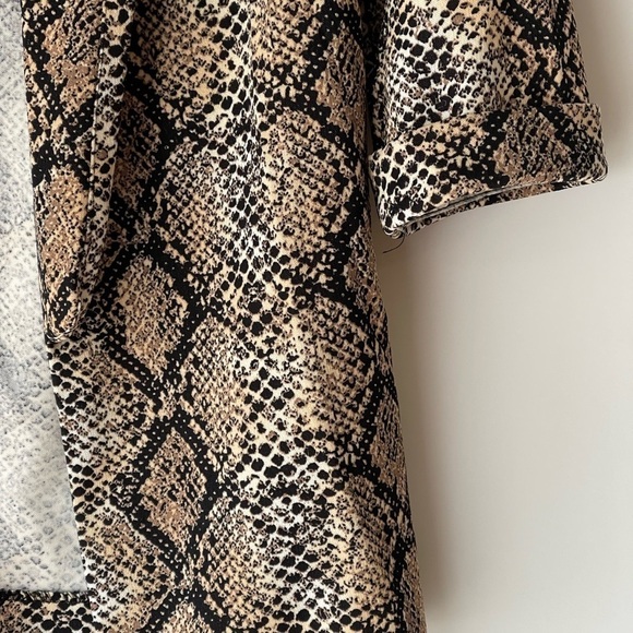 Women's Snakeskin Animal Print Blazer Jacket Open Front Lightweight, Sz M - Picture 5 of 9